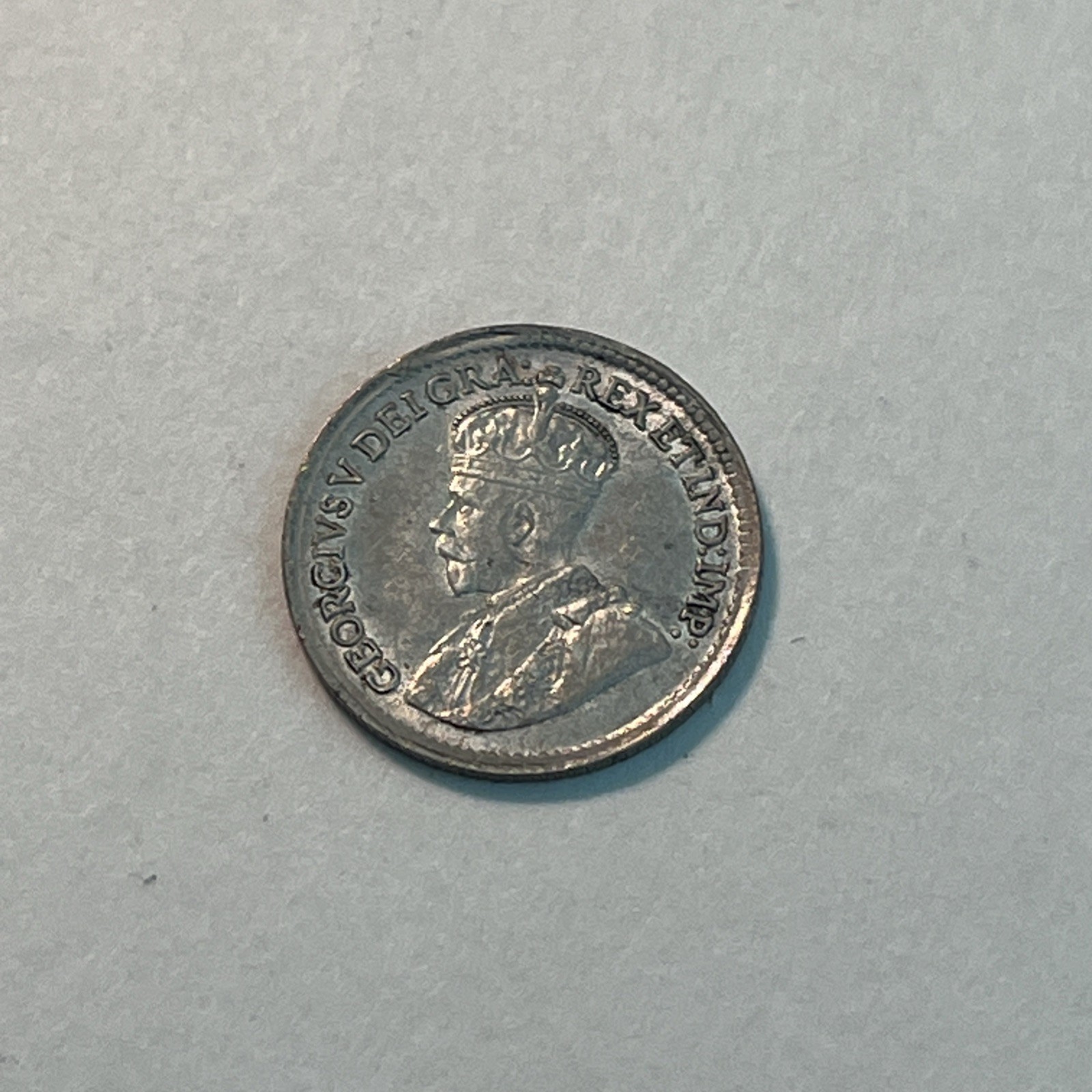 1920 Canada 5 Cent Canadian Silver Coin, King George V