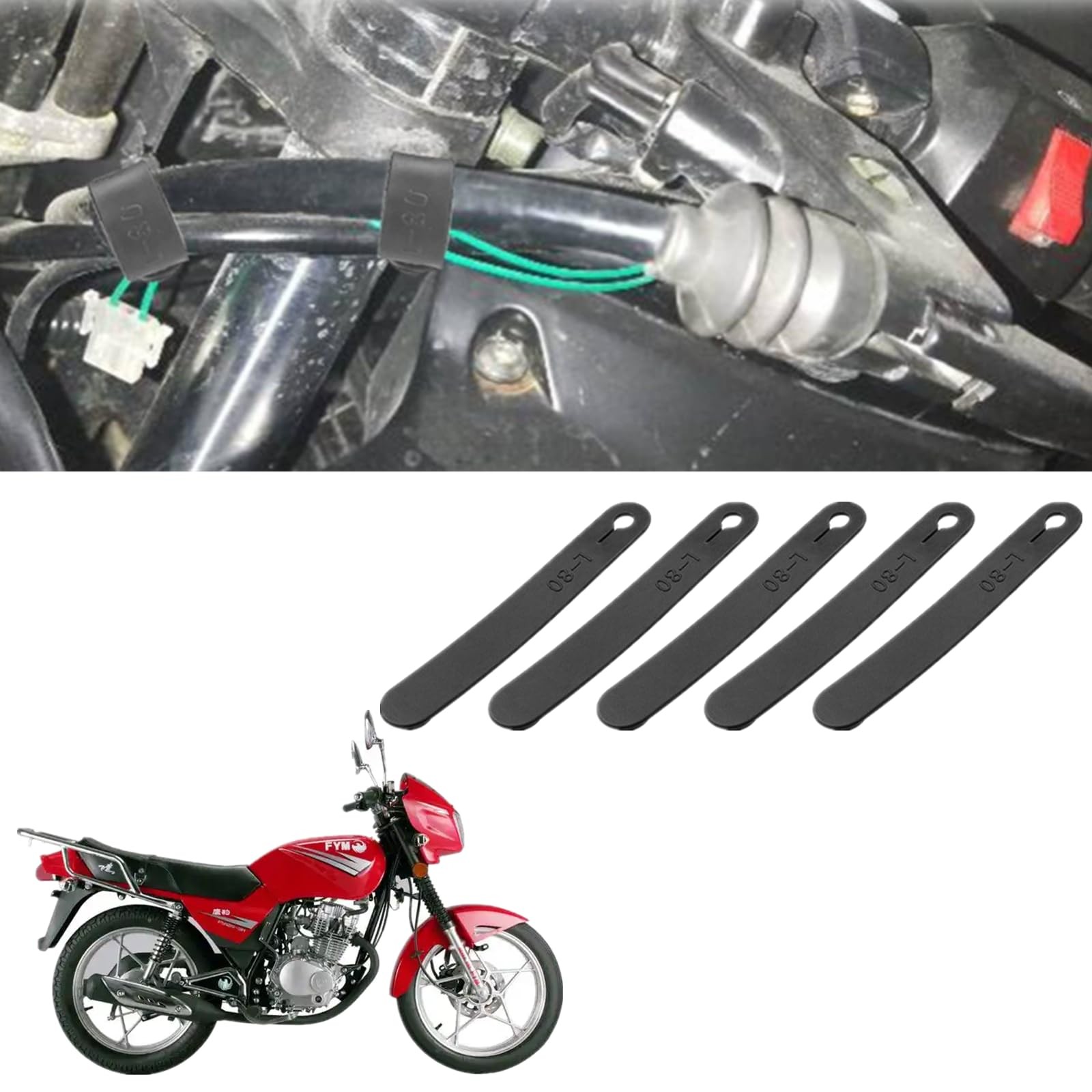 6 Pcs Rubber Cable Ties Reliable Brake Line Protector Wire...
