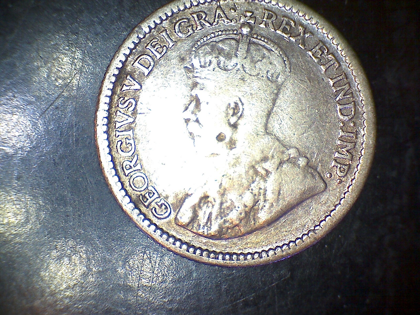 1912 Canada 5 Cents 92.5% silver coin   SN10075