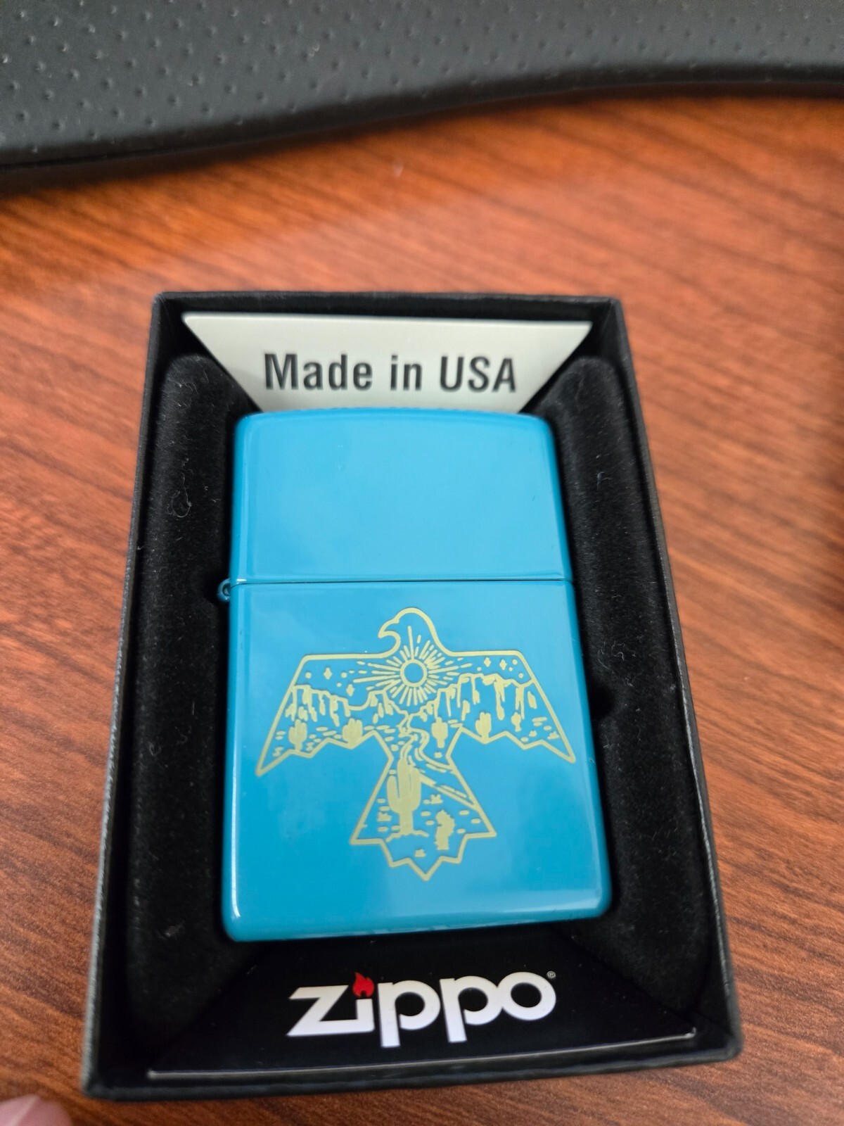 Zippo Pocket Lighter Thunderbird Western Design Genuine Windproof Metal 48522
