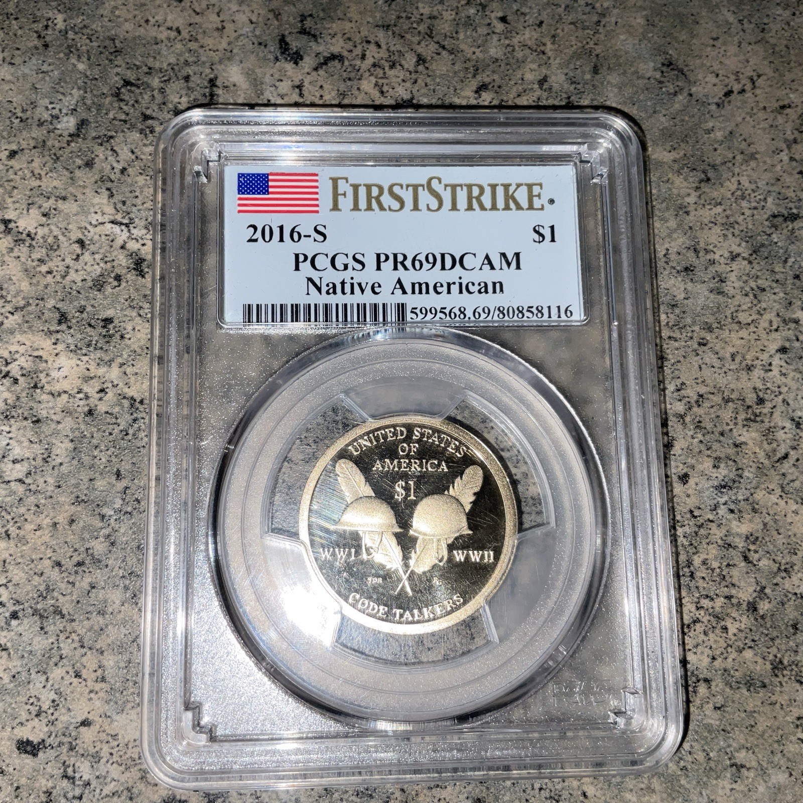 2016-S $1 Native American First Strike PCGS PR69 DCAM