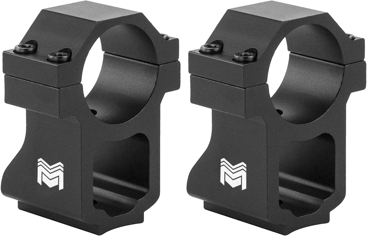 Monstrum Tactical Ruger 10/22 Rifle Scope Rings with See-Through Base | Black