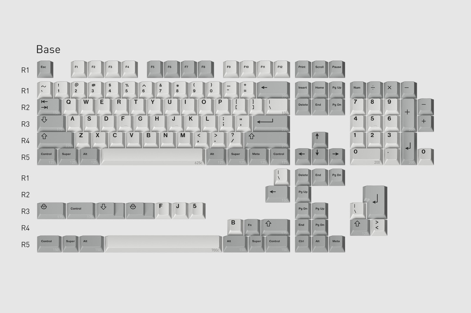 GMK Muted R2 Base Kit - MX Keycaps