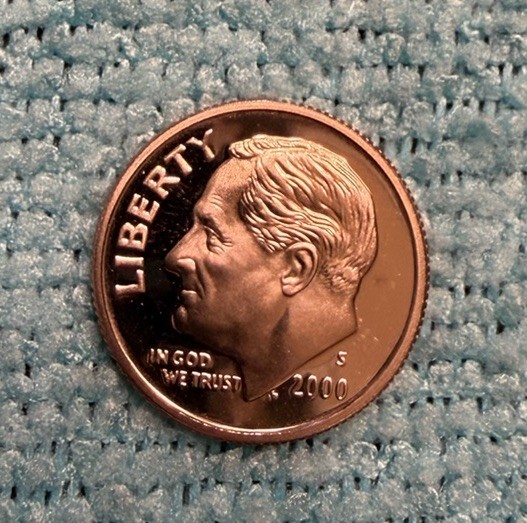 2000 - S Proof Roosevelt Dime Clad 10C US Proof Coin **Free Shipping**