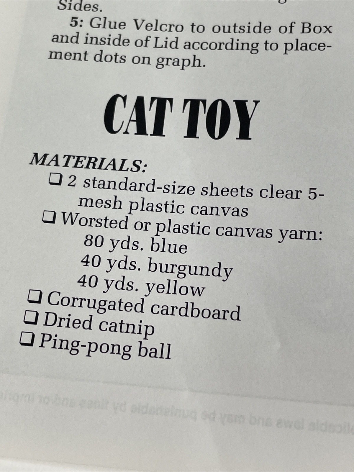 Annie's Attic Cat Food Box & Toy Box Plastic Canvas Pattern