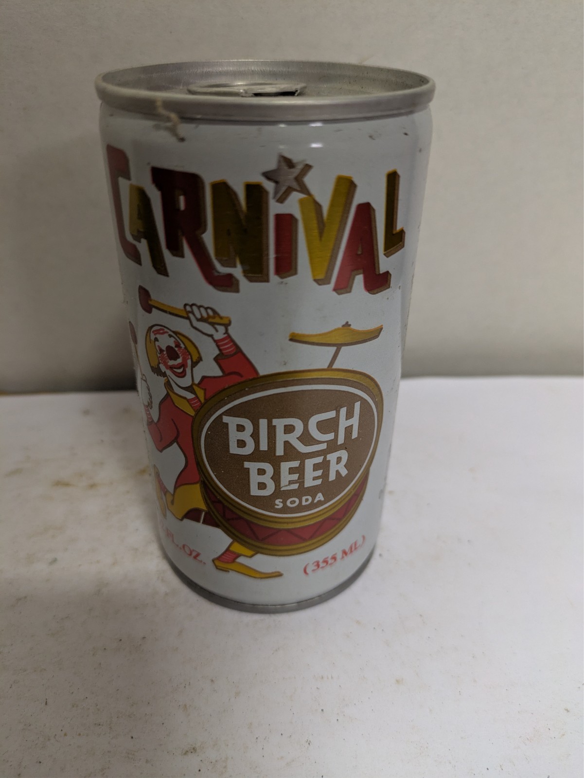 12oz Carnival Birch Beer empty unopened soda can, Scranton, PA
