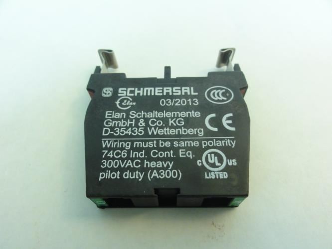 188881 New-No Box; Schmersal EF103.2 Contact Block; 250VAC/8A; 24VDC/5A