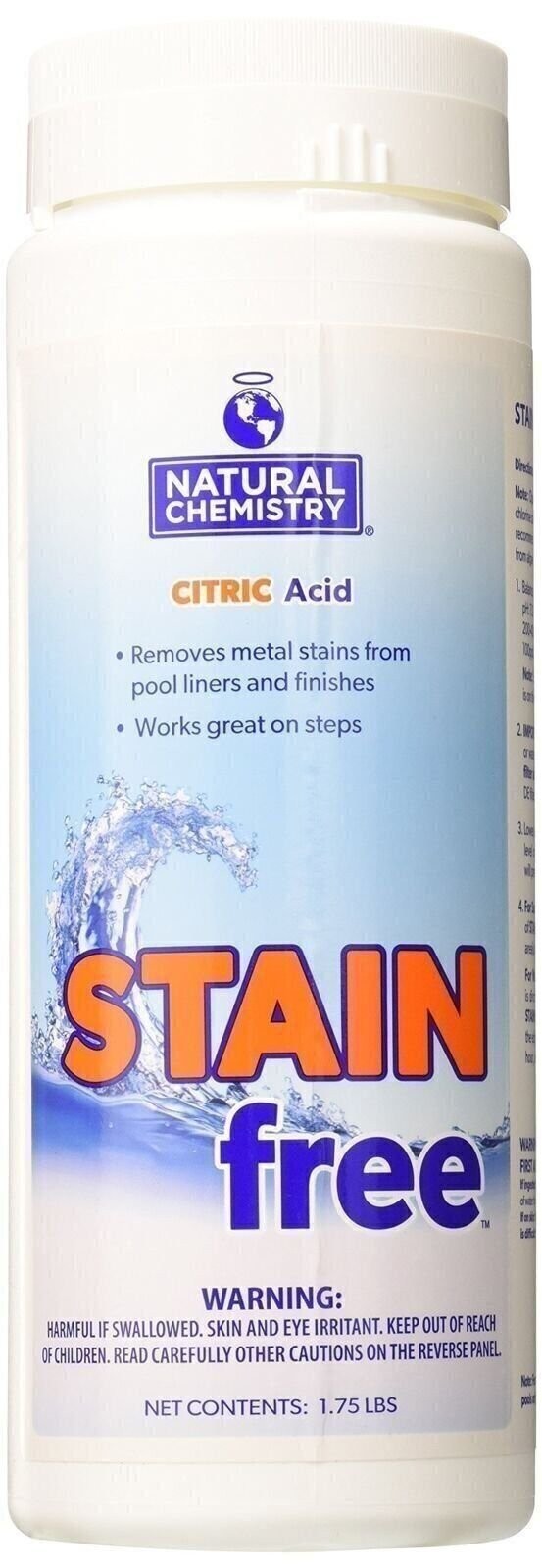 Natural Chemistry Stain Free, 1.75 lb, 100% Citric Acid, Eliminates Metal...