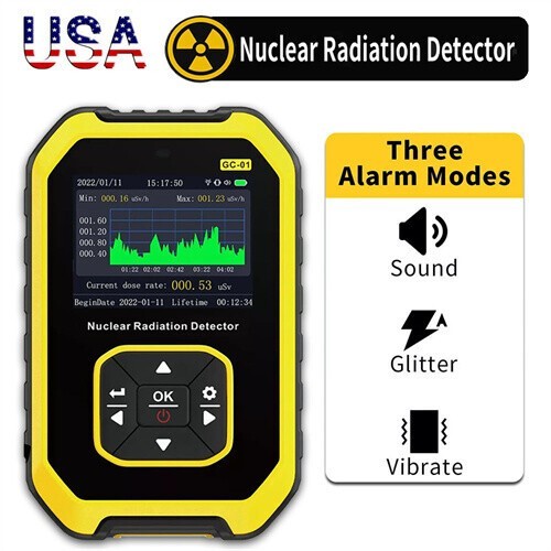 Portable Nuclear Radiation Detector GM Geiger Counter Tube β γ X-Rays Dosimeter