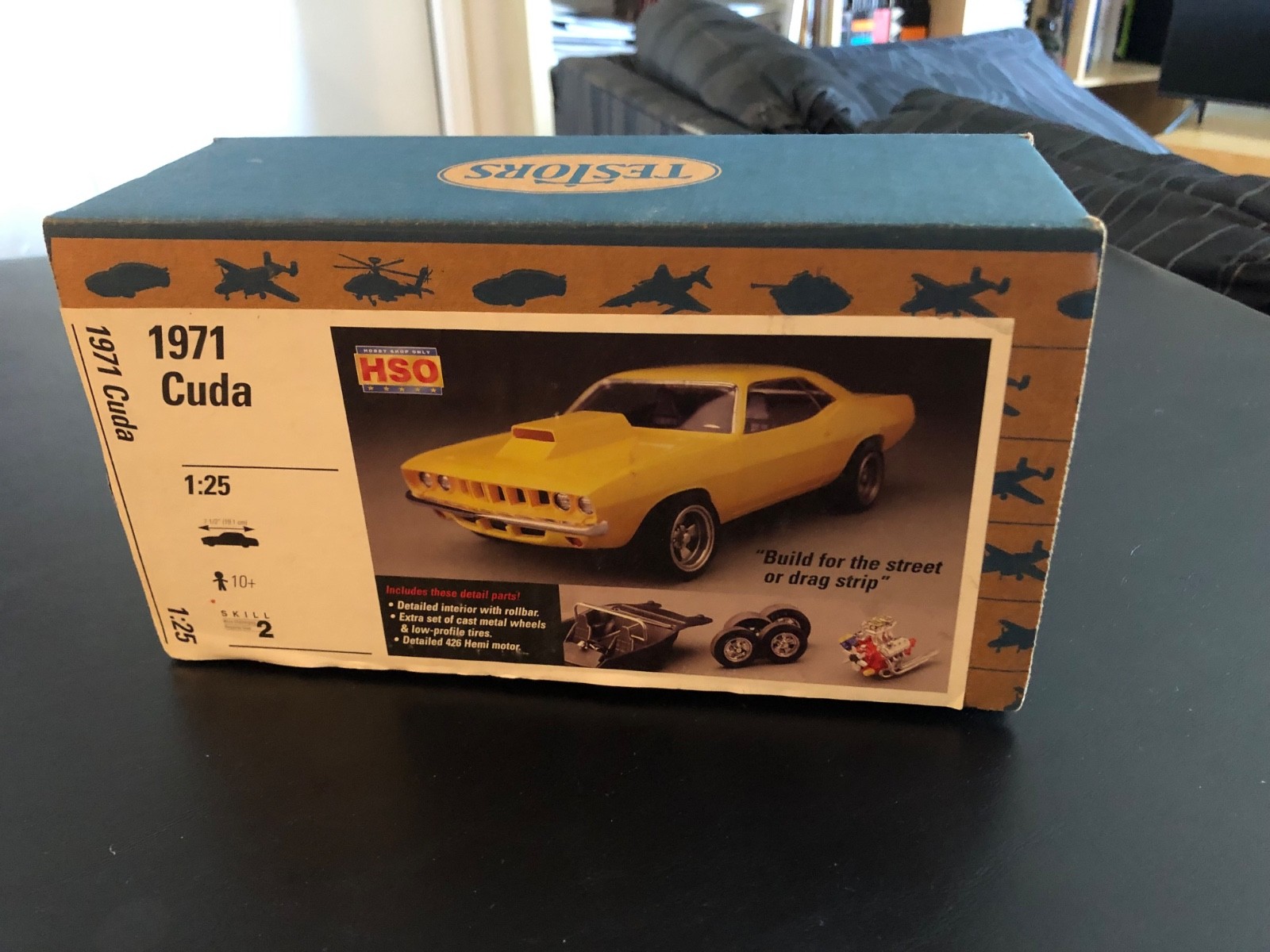 Testors 1971  Plymouth Pro Street 'Cuda HSO 1/25 Scale Kit.  New , sealed in box