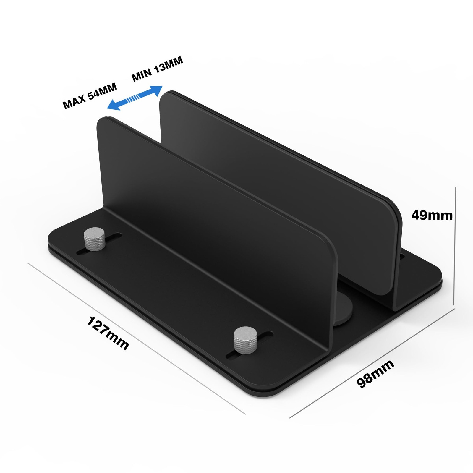 Adjustable Desktop Stand for Laptop, Mac mini,Router,13-54mm Width