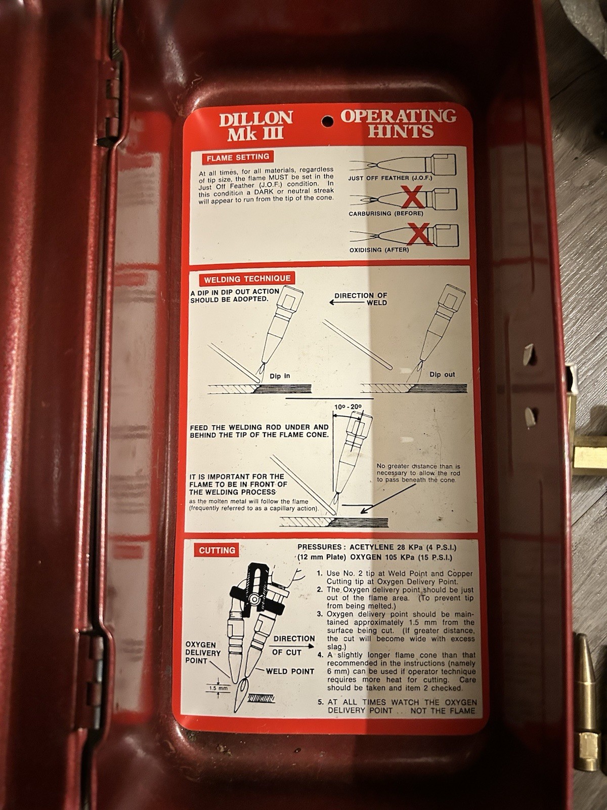 Henrob Dillon MK III Cutting Welding Torch System - Toolbox Case