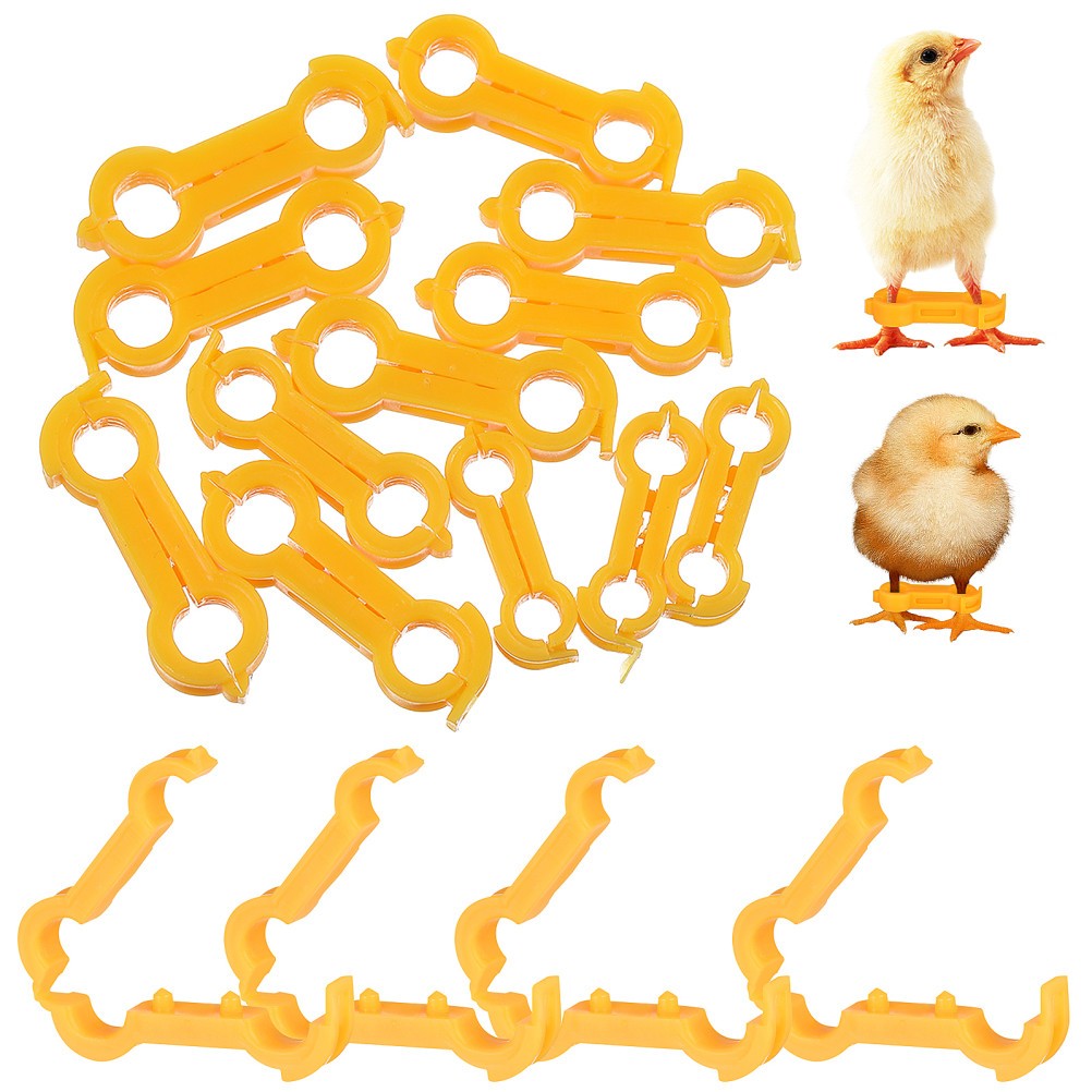 12Pcs Durable PVC Bird Leg Brace Chick Splay Correction Bands Yellow Support