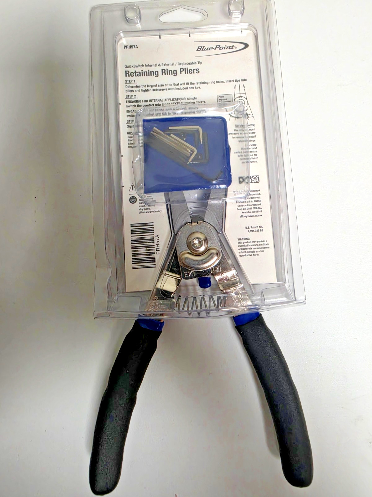 Blue-Point PRH57A Internal/External Retaining Ring Pliers with Tips NEW!!!