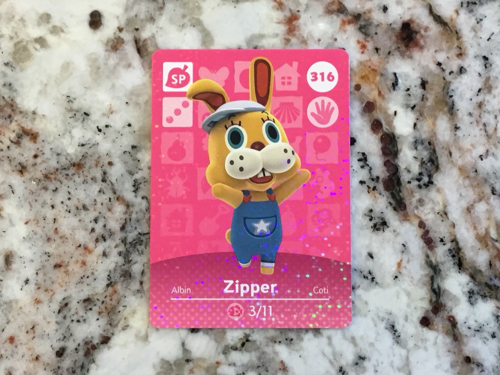 ZIPPER 316 Animal Crossing Amiibo Card Mint From Either Series 1, 2, 3, 4, 5.