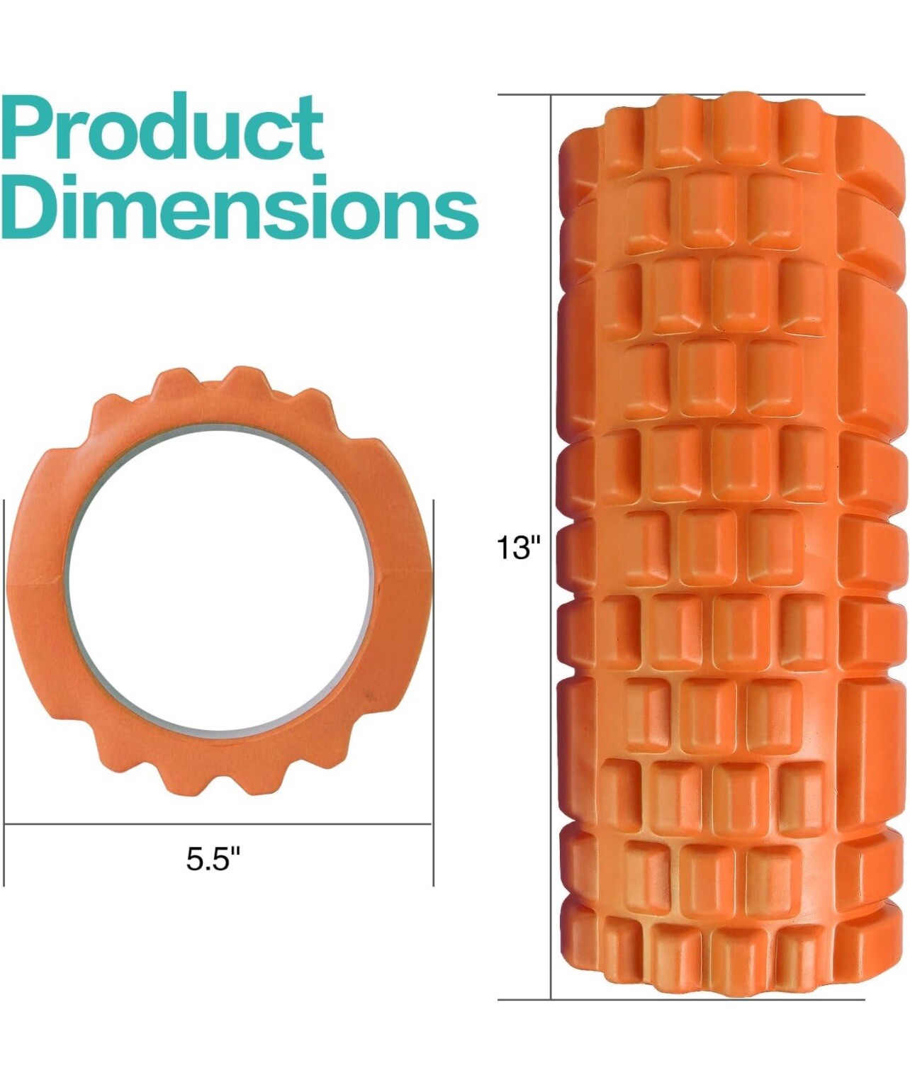 2Pack Foam Roller for Deep Tissue Massager Muscle Trigger Point Blk/Blu 13''X5''