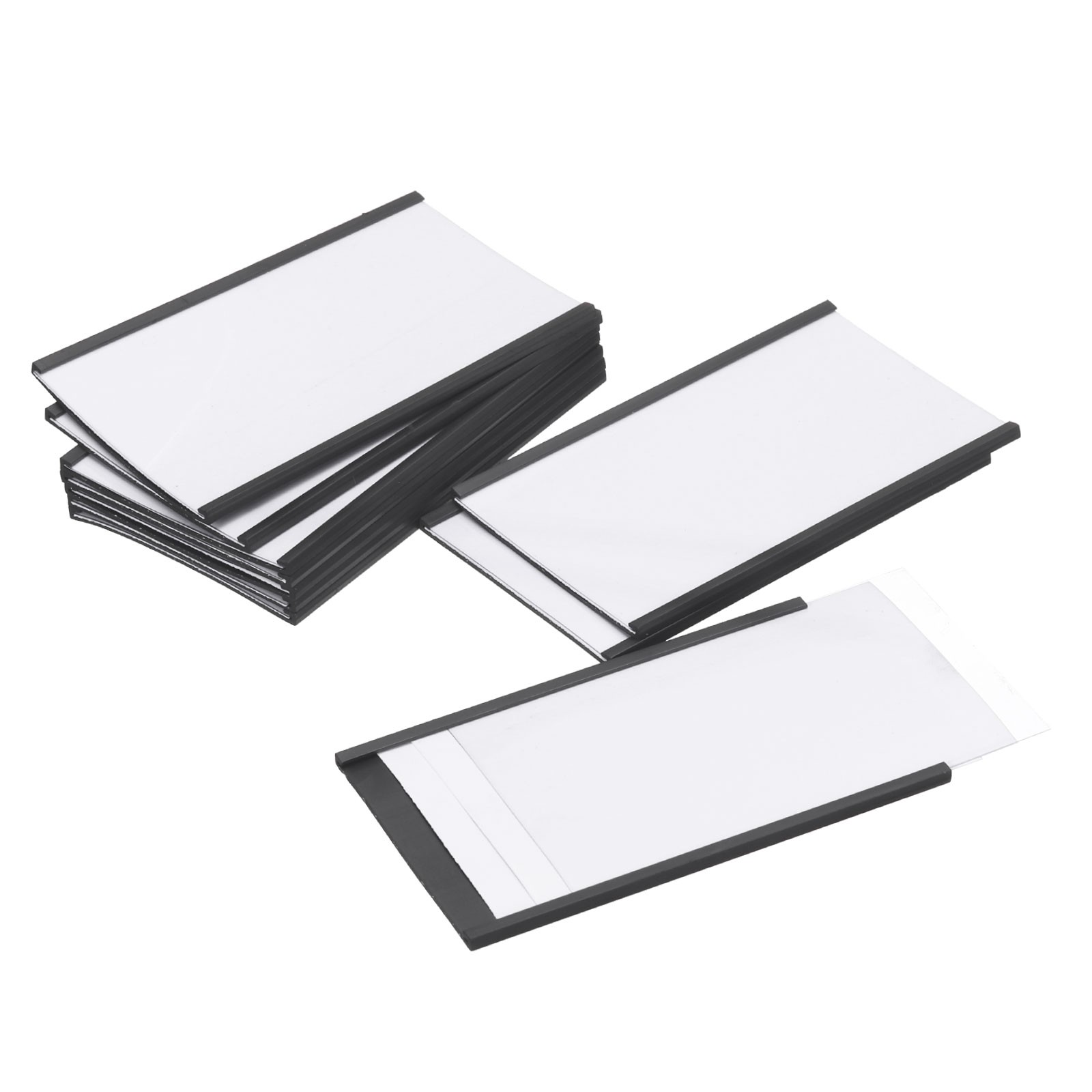 10pcs Label Holders 4" x 2.4" C Channel Rubber Magnetic for Metal Shelves