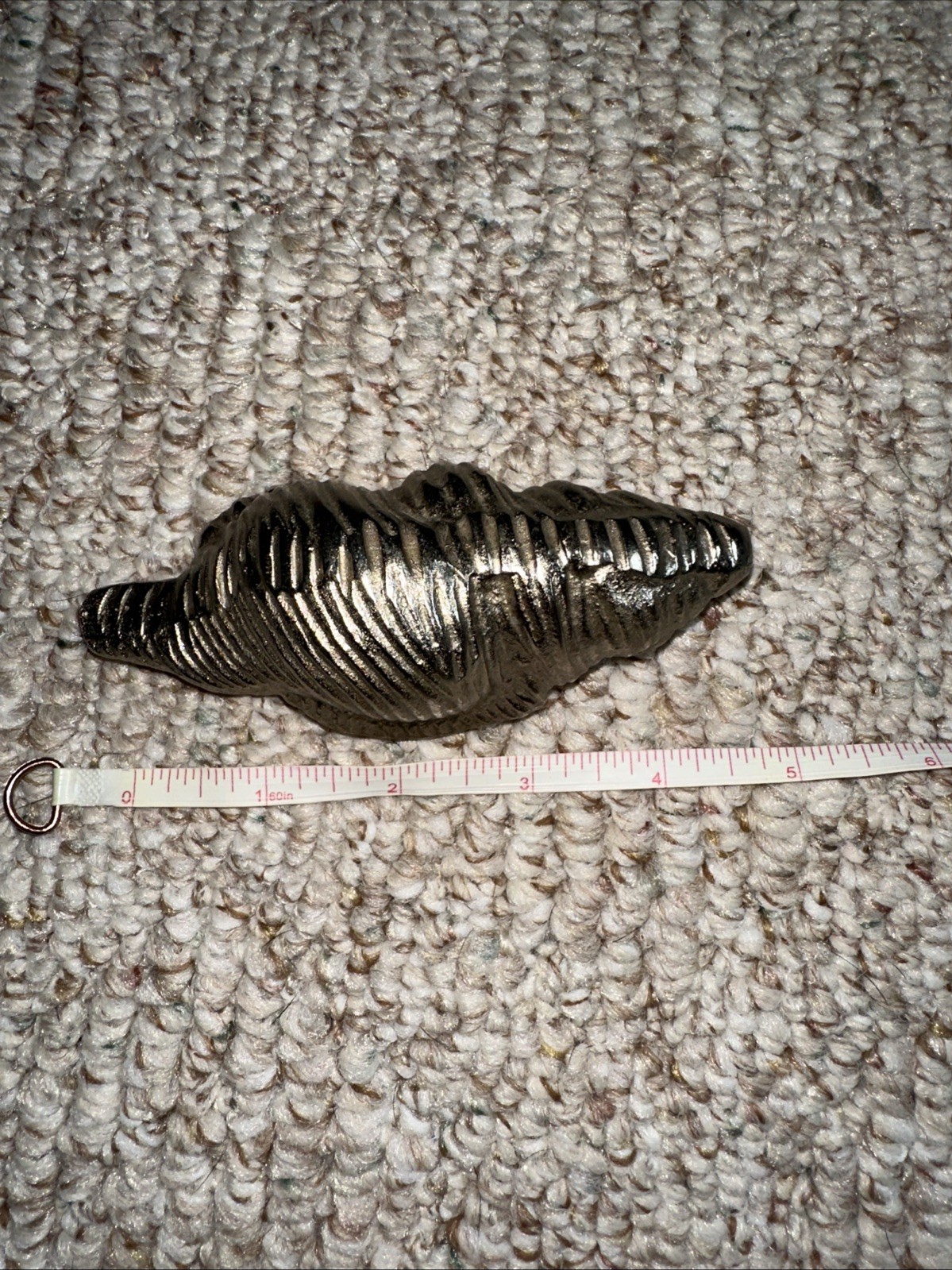 Small Silver Metal Conch Shell beach house Decorative Dislpay