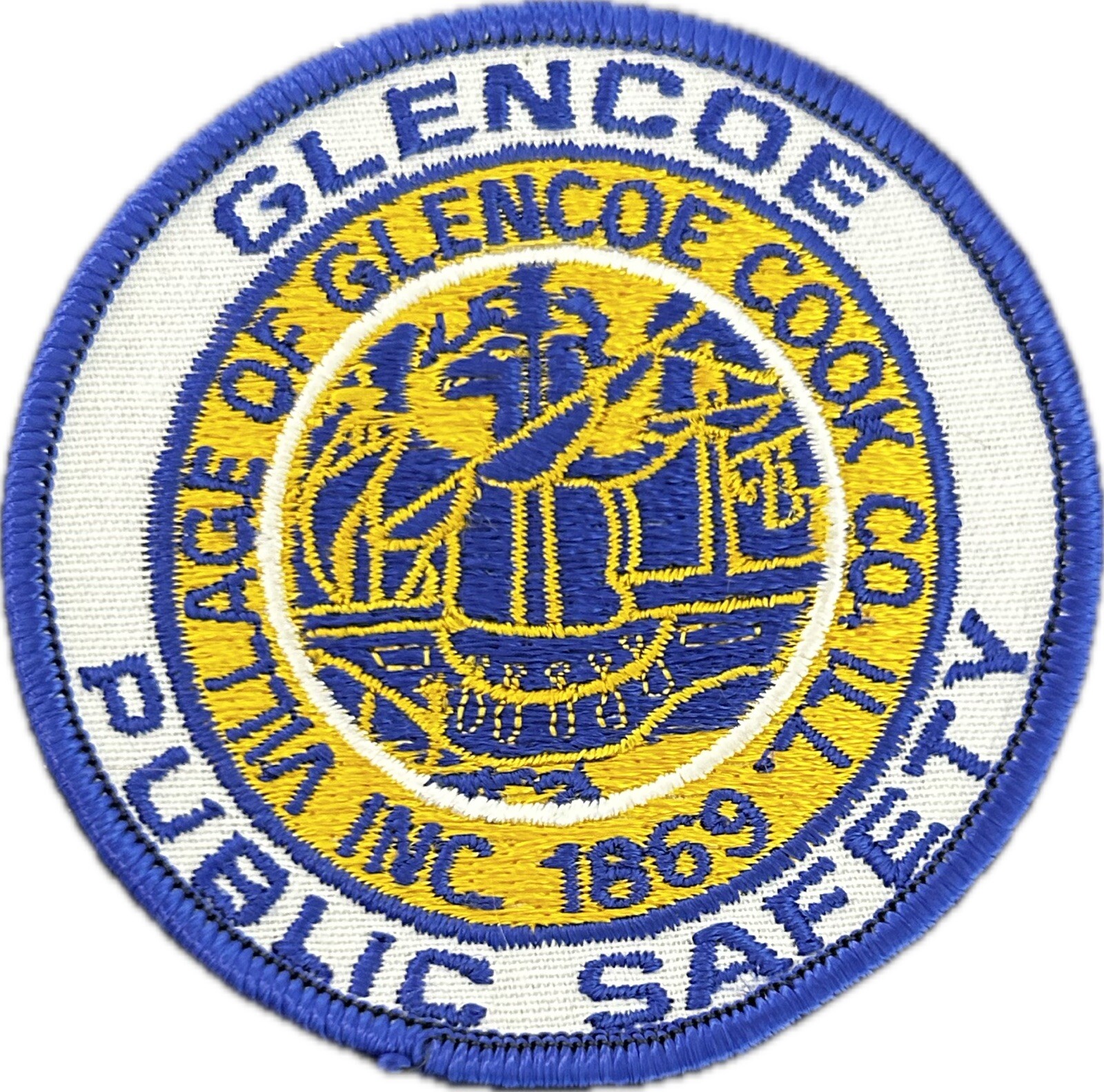 ILLINOIS IL VILLAGE OF GLENCOE PUBLIC SAFETY POLICE FIRE PATCH COOK COUNTY #KP