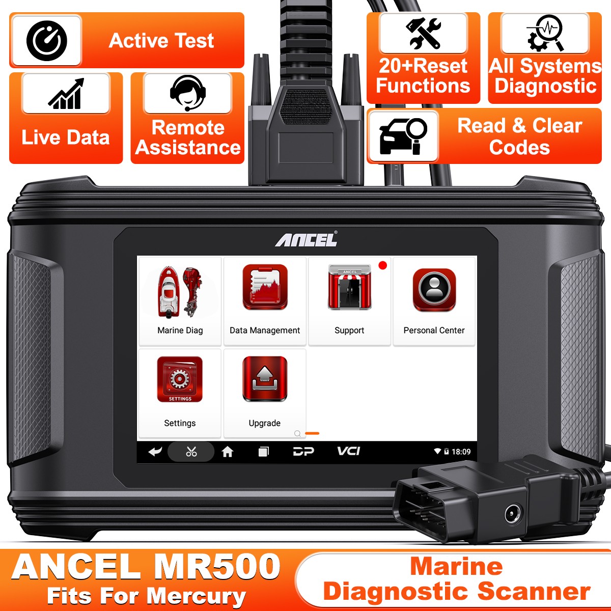 ANCEL MR500 Fits Mercury Marine Engine Diagnostic Tool Scanner OBD2 Code Reader
