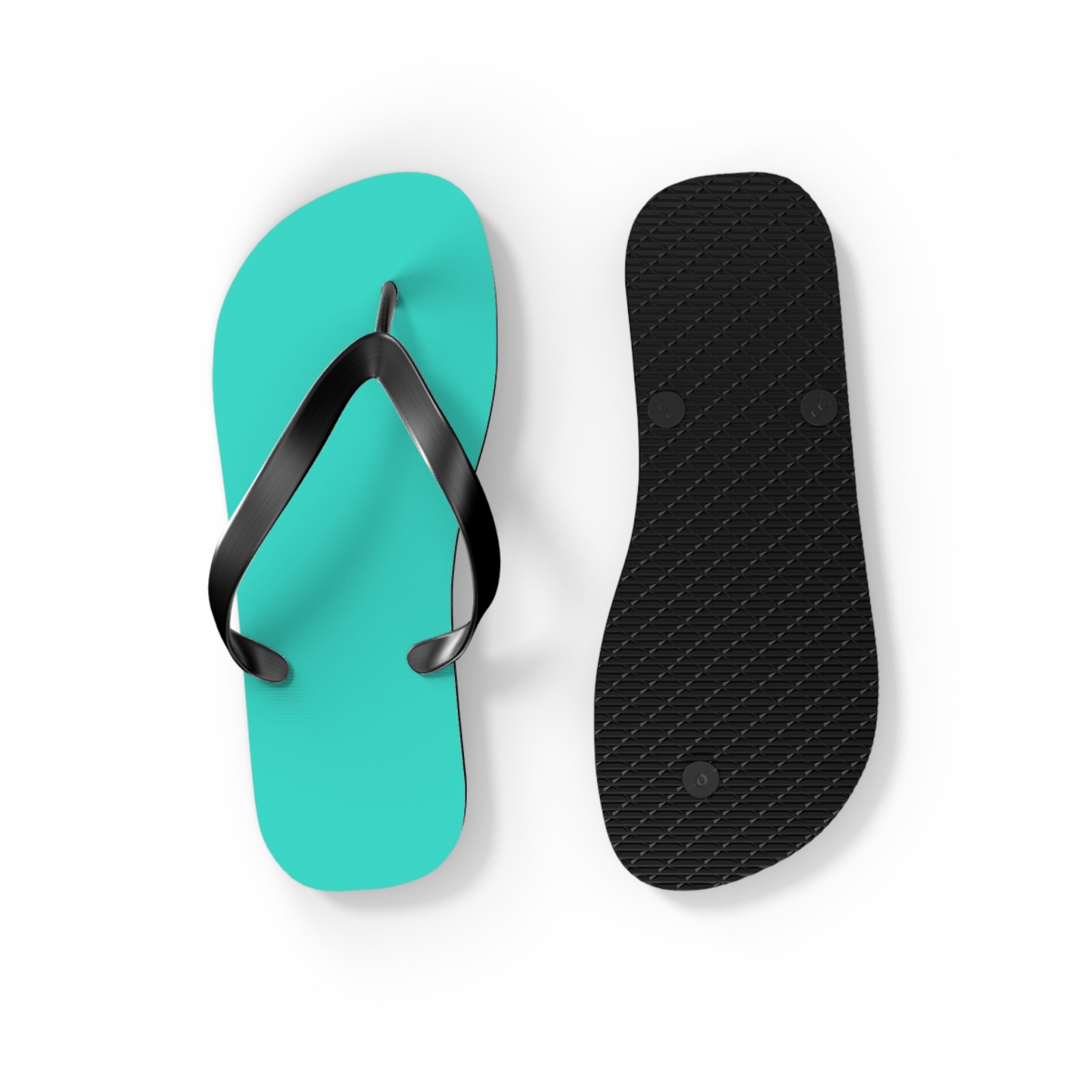 Neon Turquoise Flip Flops, Sandals Slides, Summer Footwear, Brand New