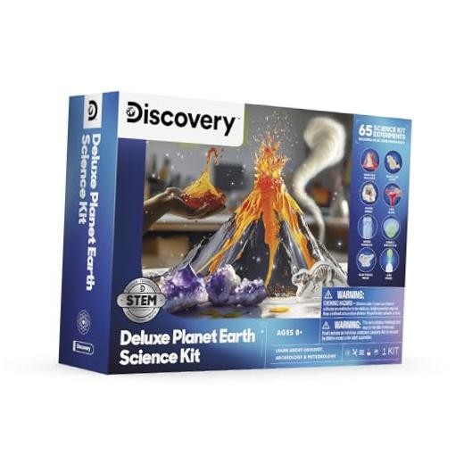 Discovery Planet Earth Science Kit – 65 Experiment STEM Lab for Kids| Includes