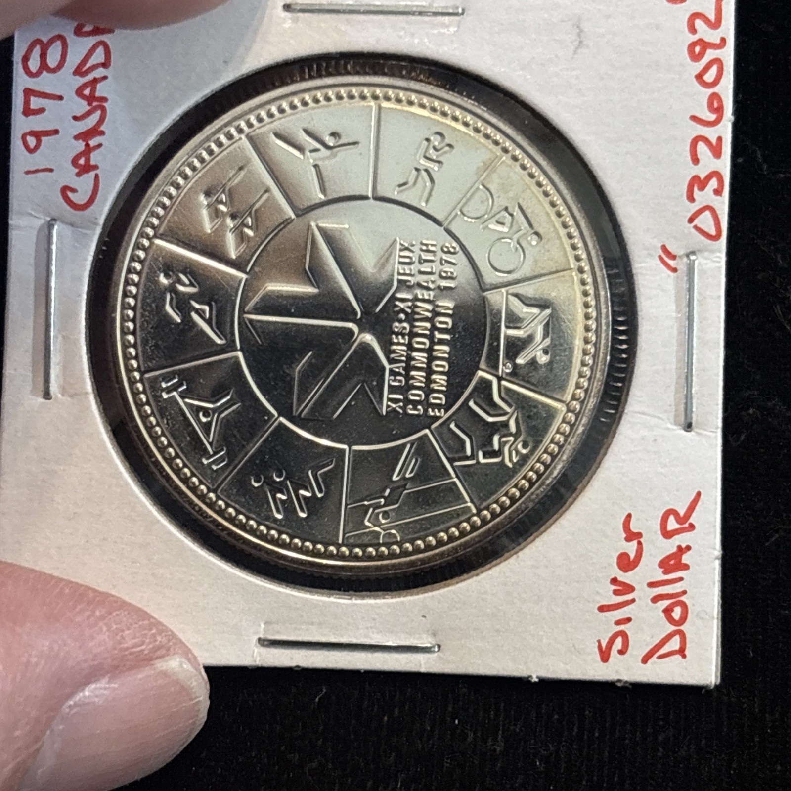 1978 Canada Silver Dollar Edmonton Games Proof “0326092” Canadian $1