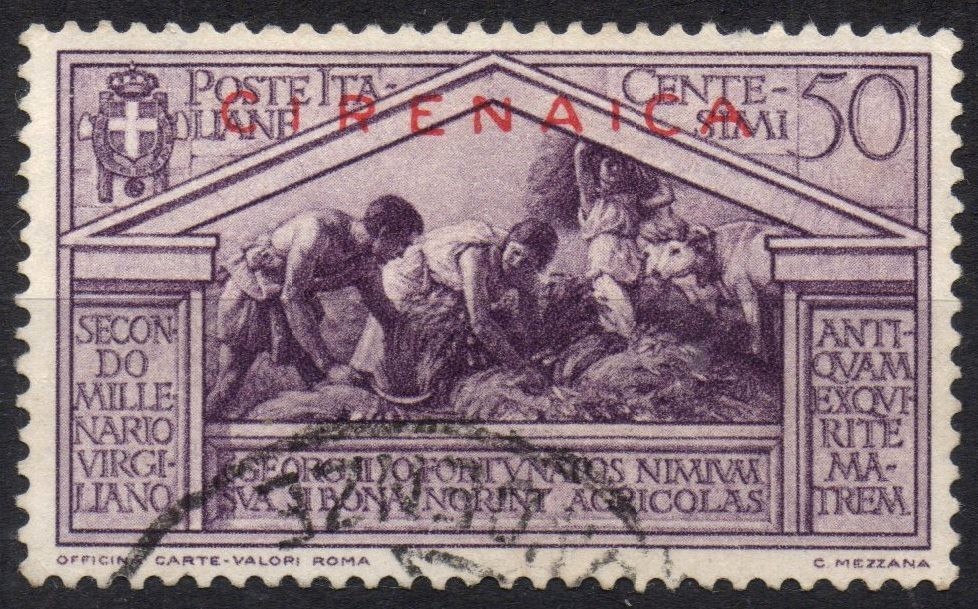 ITALY Cyrenaica 1930 -81- Used 50 c. Virgil #S#JCI