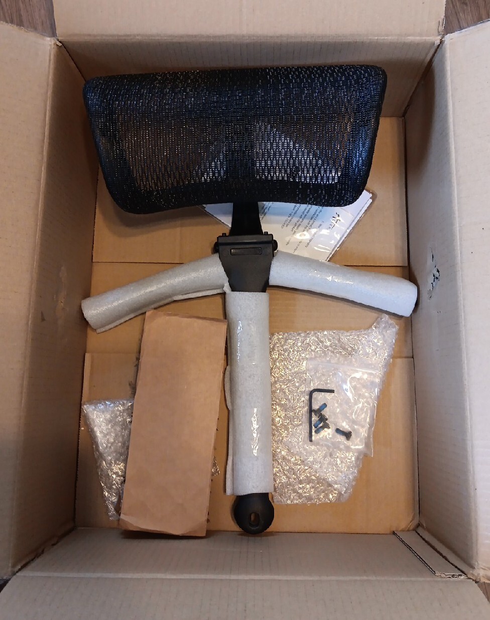 Alera EQ Series Headrest ALE-EQHR18 Black Mesh fits EQ Series Chairs In the Box