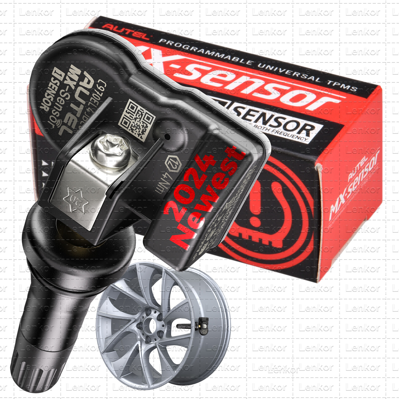 Autel TPMS Sensor MX-Sensor 315MHz & 433MHz Programmable Universal Rubber Valve