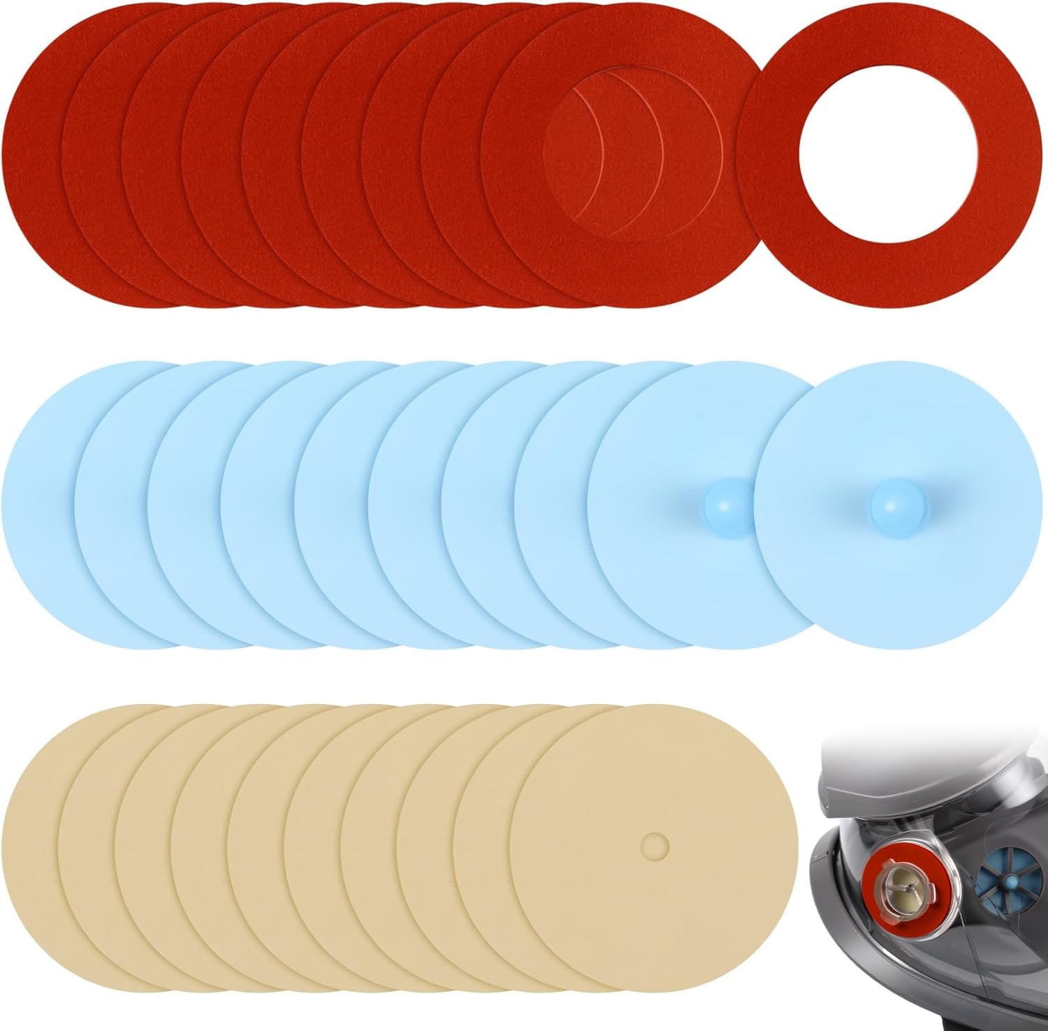 30 Pcs Half & Full Face Respirator Mask Replacement Parts Compatible with 6000 S