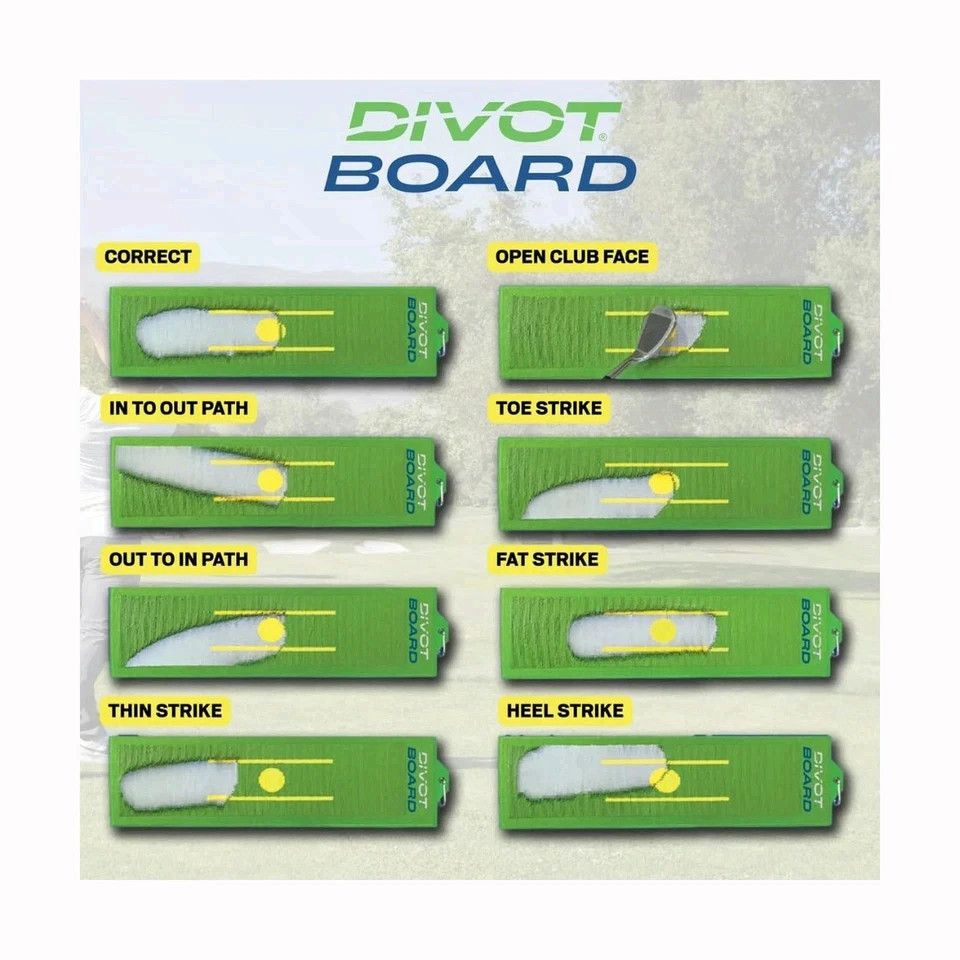Divot Board - The Original Patented Low Point and Swing Path Trainer - Instan...