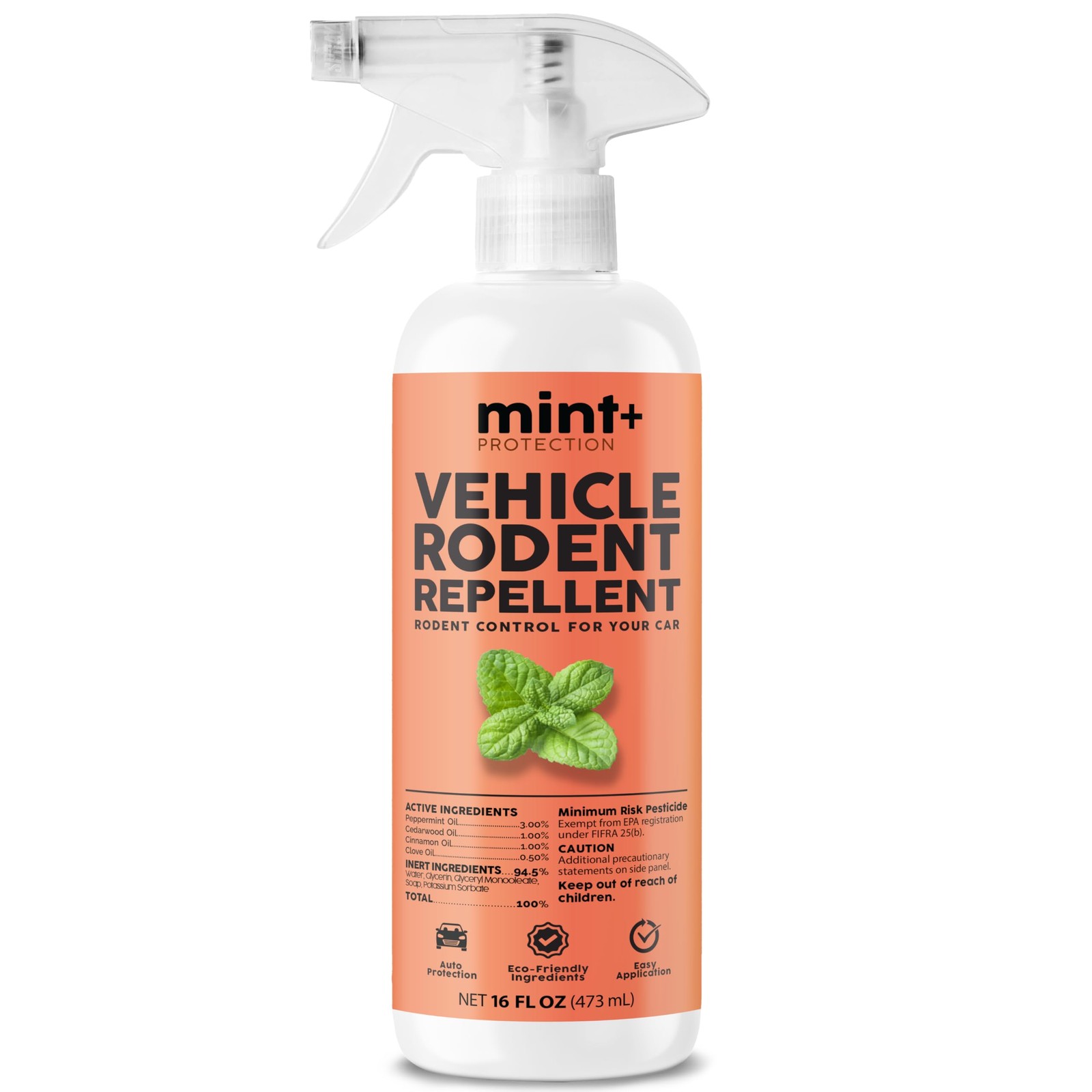 Mint+ Vehicle Rodent Protection Spray, Rodent Repellent for Cars, Trucks & RV...