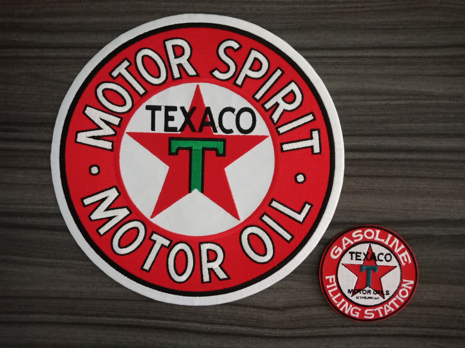 LARGE Size Patch TEXACO Motor OIL Motor Spirit Biker Embroidered Iron or Sew on