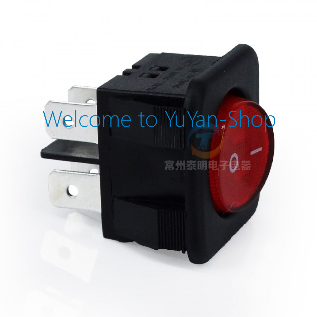 2pcs   4 Pins Rocker Switch With Red Light  RK1-05 16A/250VAC ON/OFF