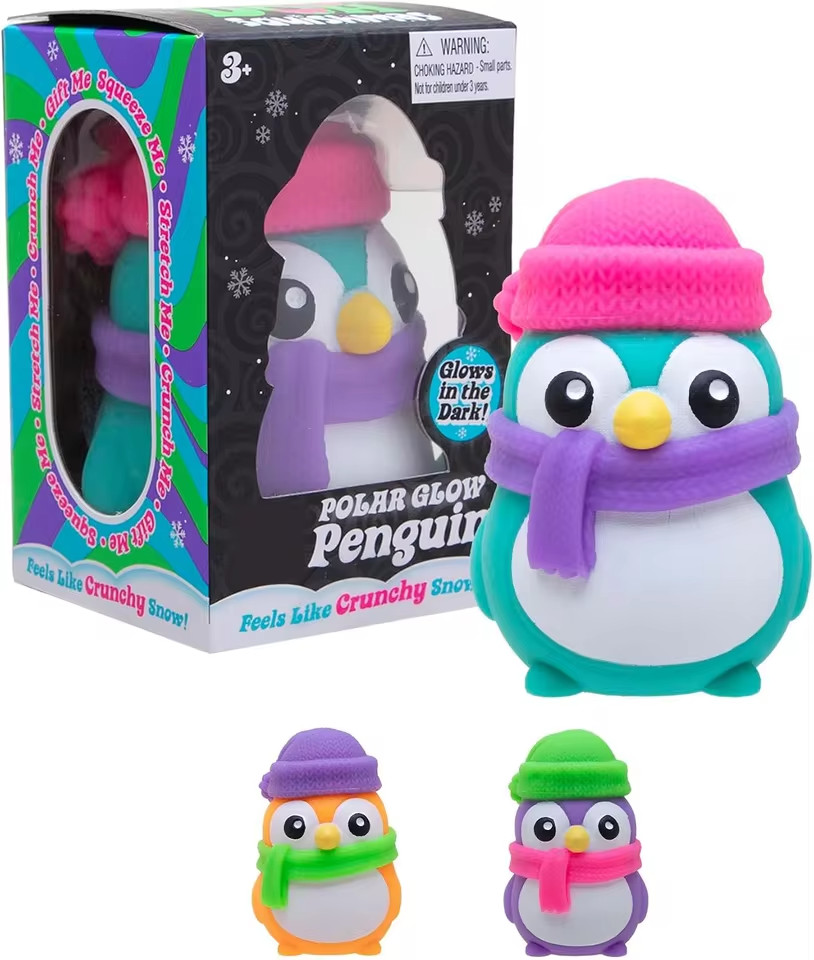 2026 New NeeDoh Polar Glow Penguin Sensory Squeeze Toy -Assorted Fidget Toys