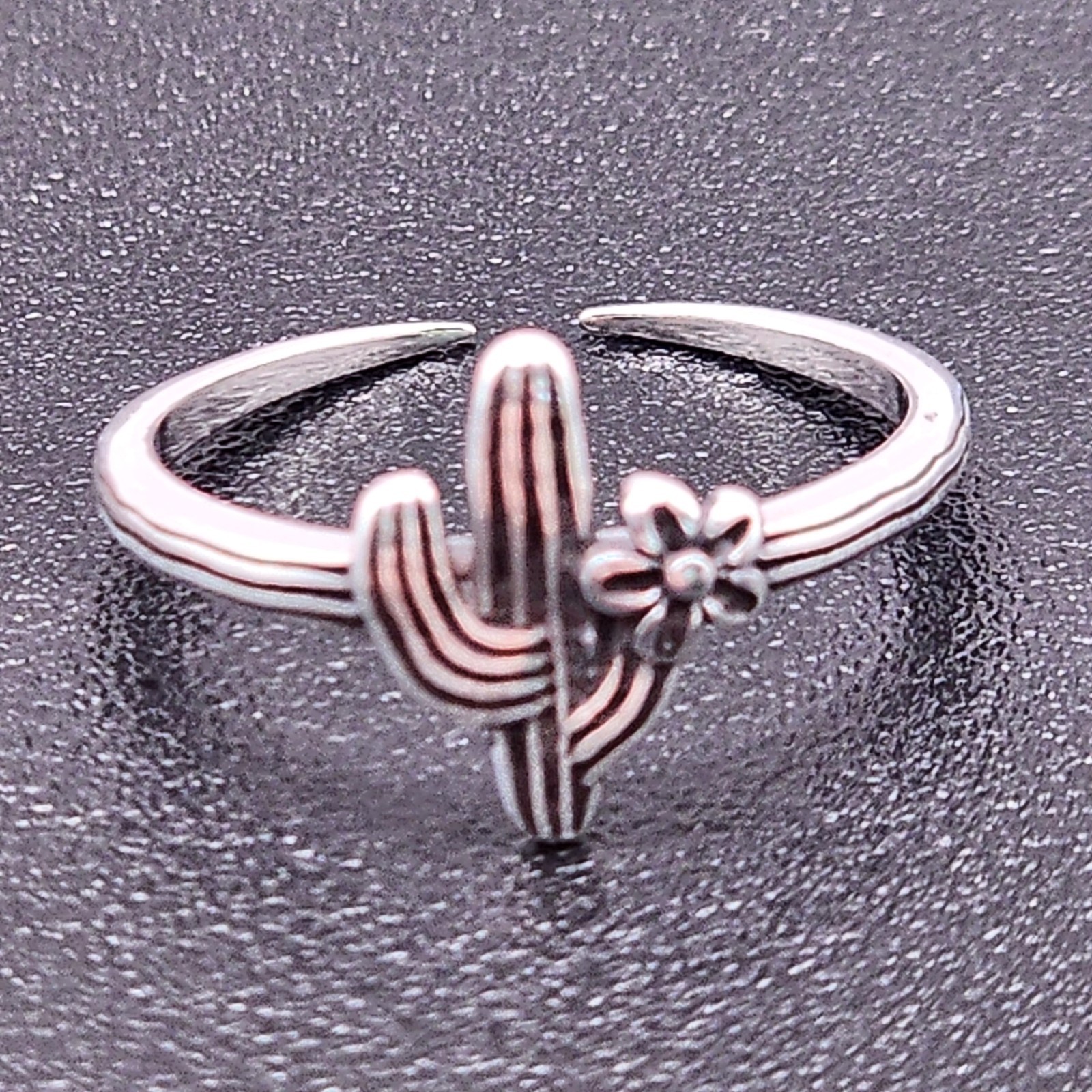 925 NEW Sterling Silver Toe Ring CACTUS 10mm