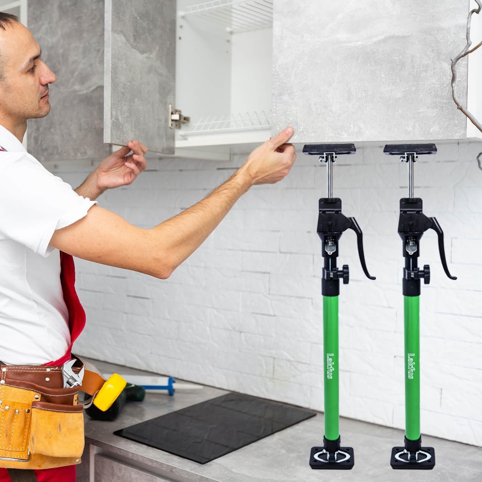 Lakfus Cabinet Jacks Installing Cabinets, Adjustable Third Hand Quick Support
