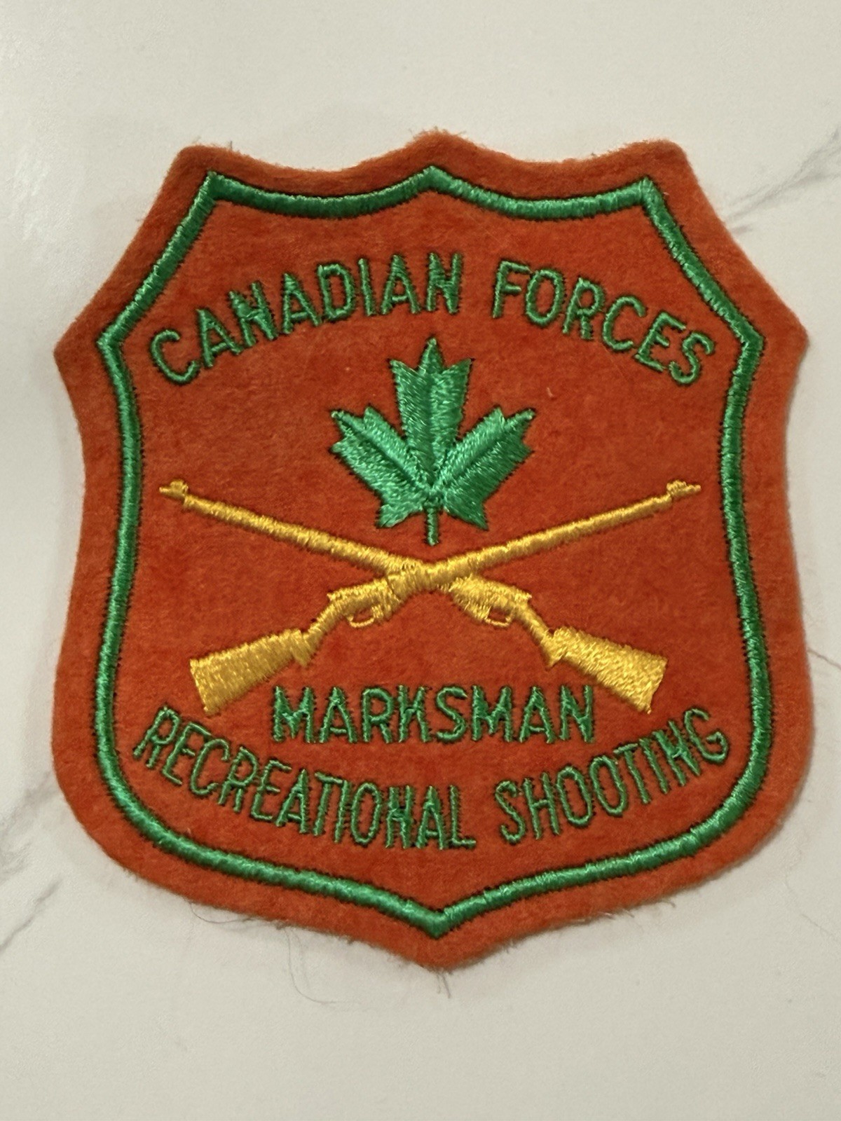 Original Vintage Canadian Forces Marksman Recreational Shooting 4”x4.5” Patch