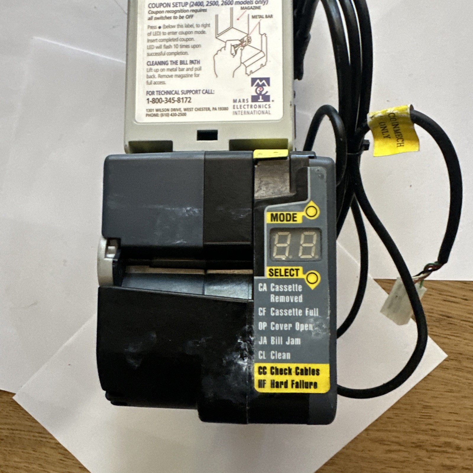 mei VN 27P2R US VNR Recycler Bill Validator MPN 250016251 250011206C