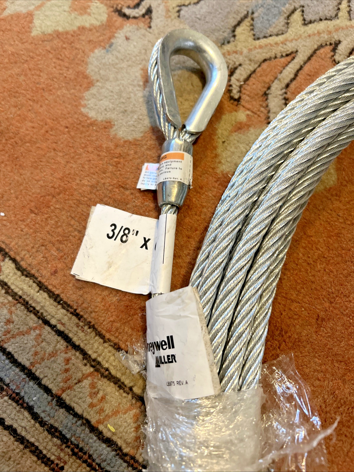 Honeywell Miller Rope Cable 3/8" x 60ft