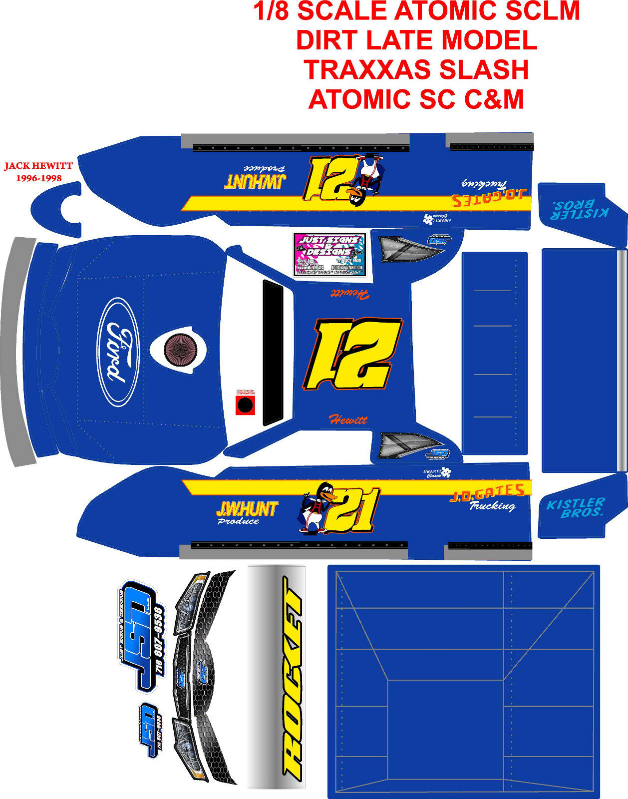 ATOMIC SCLM LATE MODEL   WRAP JACK HEWITT 1996-1998  with deck 1X8 OR 1X10