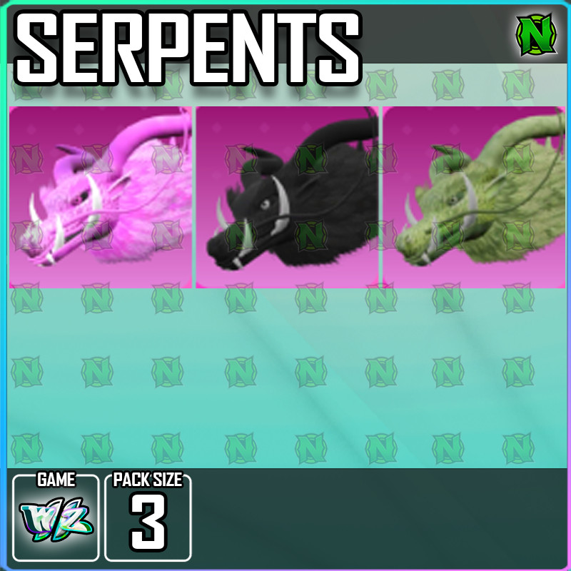 Roblox World Zero WZ - 3 PACK - MOUNTS - SERPENTS