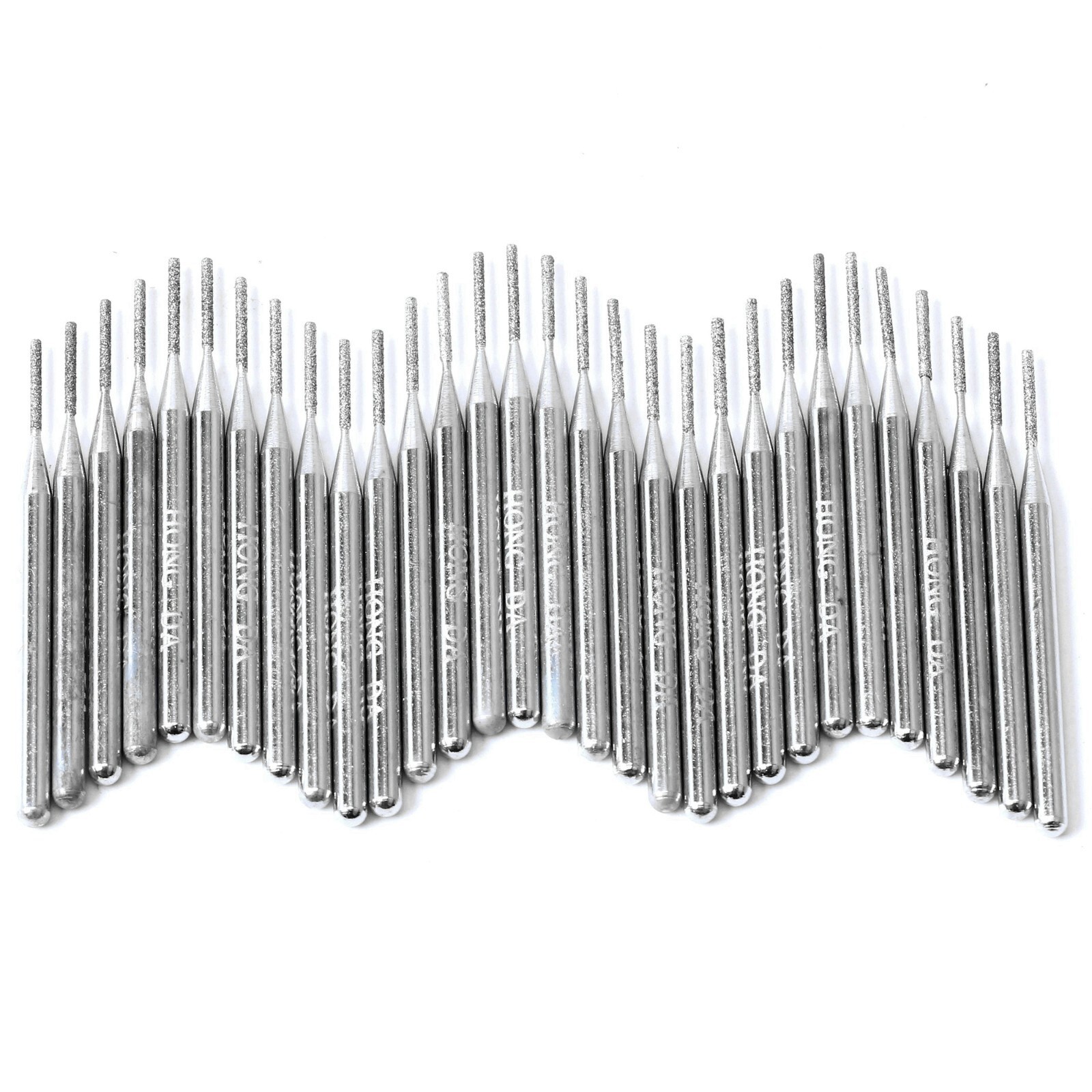 30Pcs 1-3mm Cylindrical Diamond Drill Bits Kit for Dremel Stone Lapidary Tools