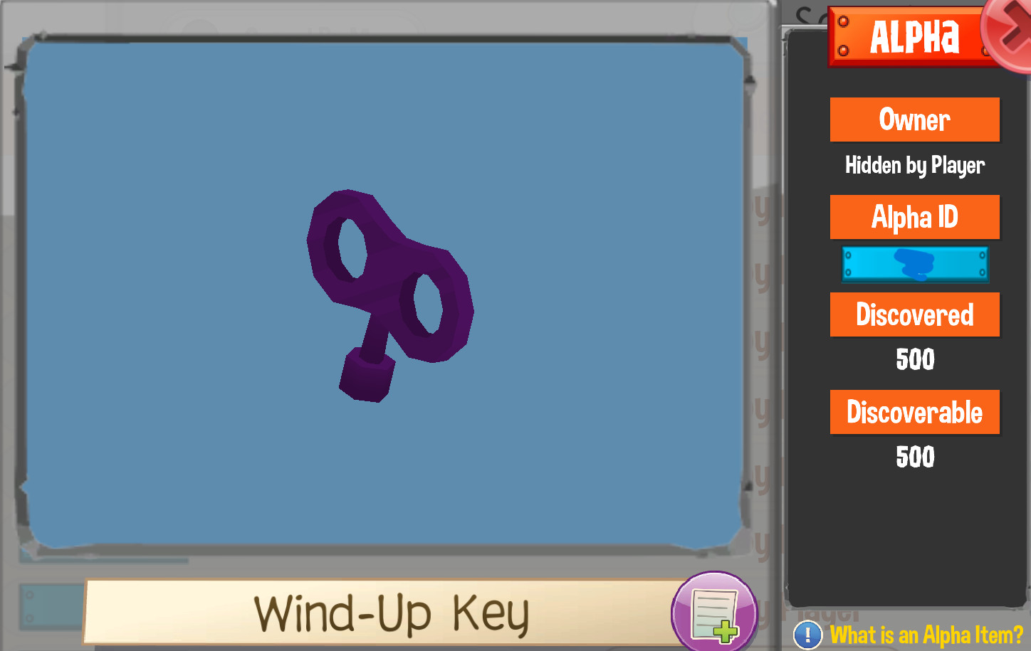 🍇 AJPW Purple ALPHA Windup Key ~ 100% Trusted Super Fast Delivery ~ Animal Jam