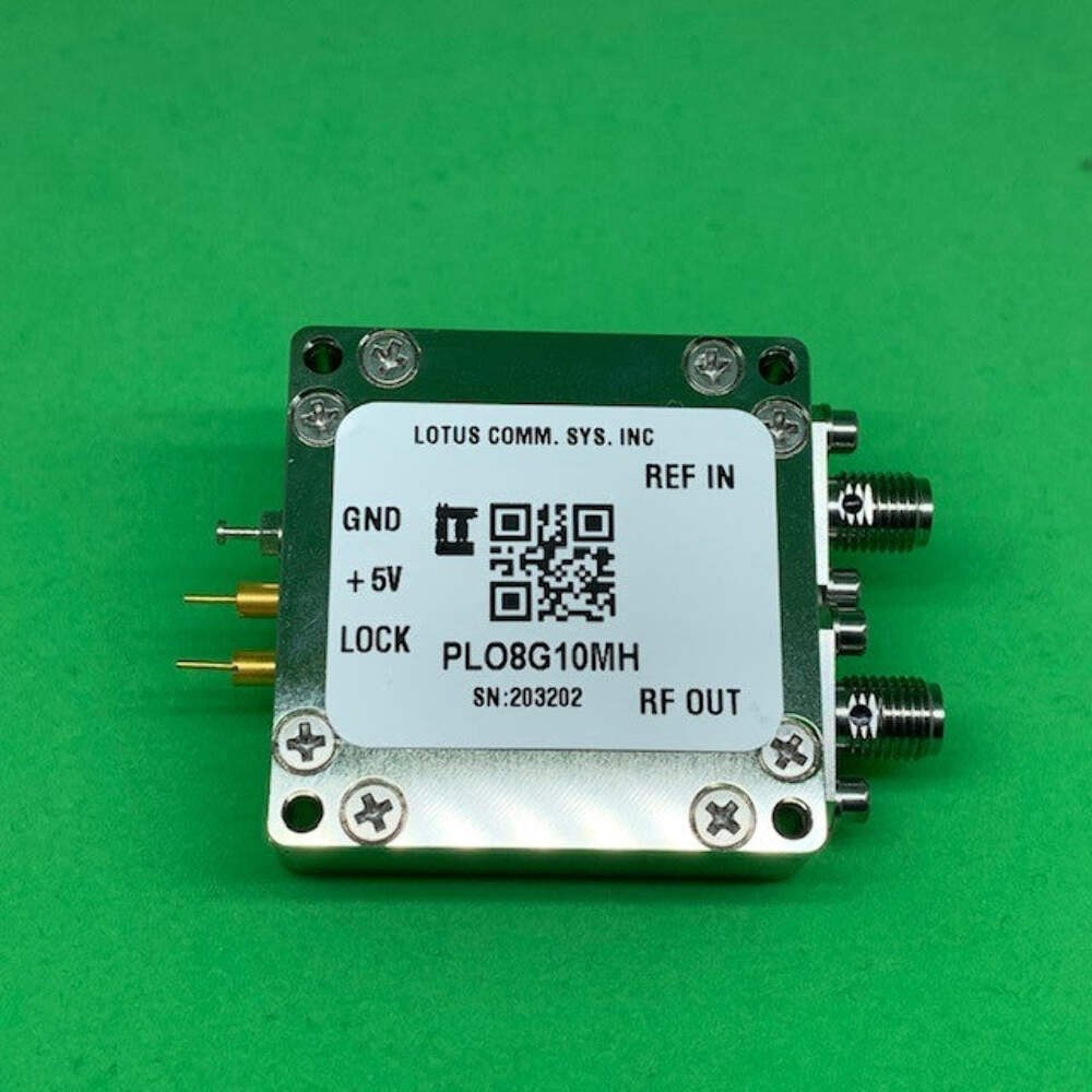 8 GHz Phase Locked Oscillator 10 MHz External Ref. High RF Output High Voltage