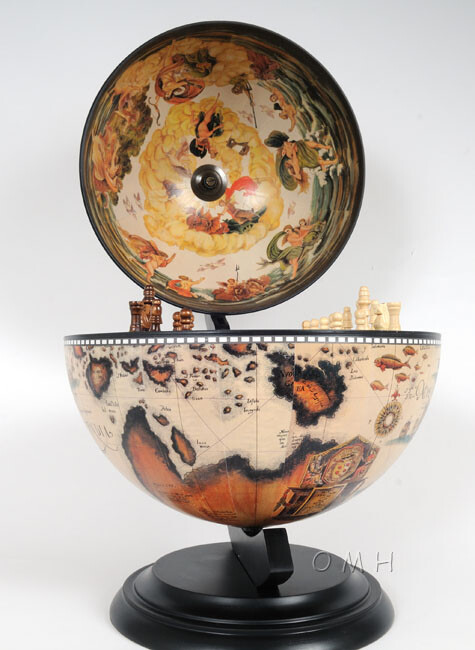 White Globe 13 inches with chess holder
