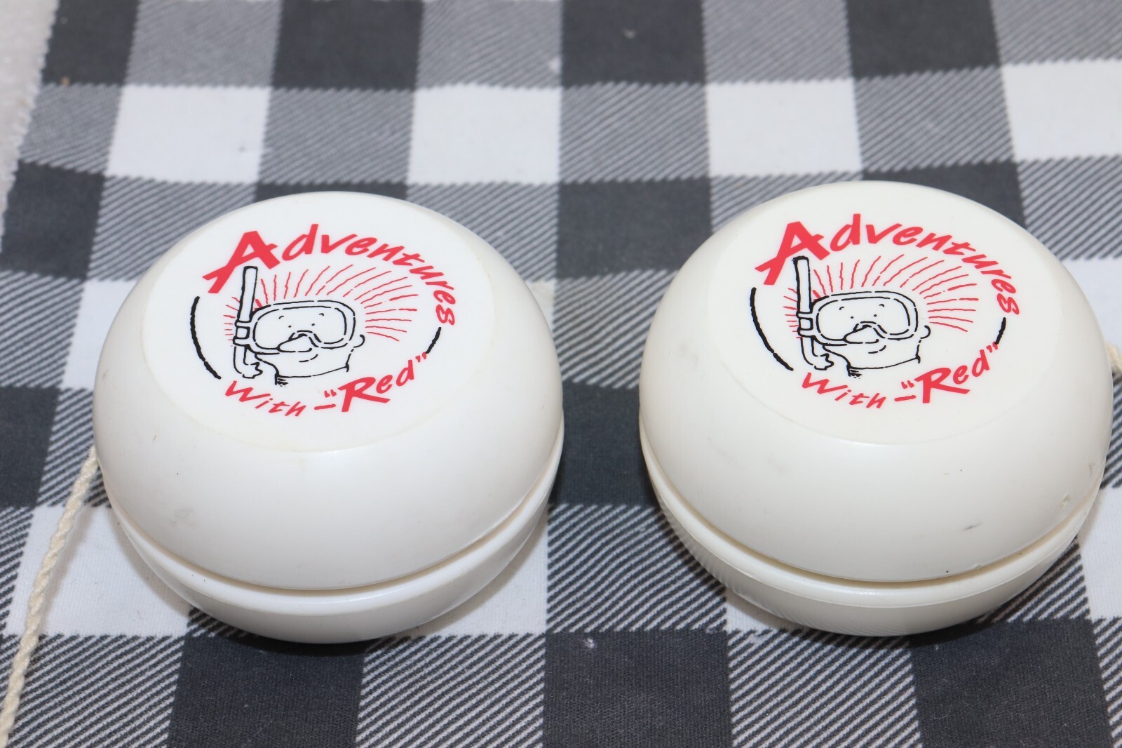 Lot Of Two Yo-Yo's, Adventure's with  Red, Red Sail Sports Advertising