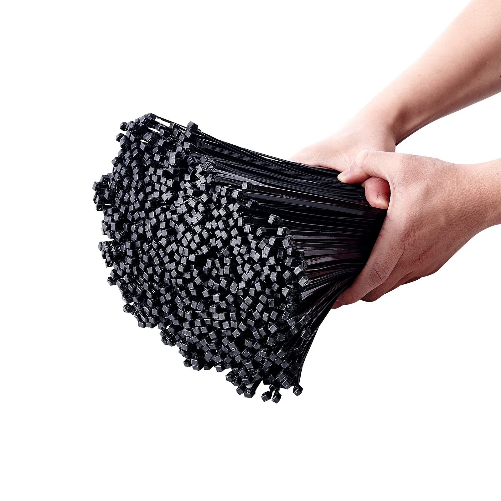 Cable ties 12 inch self-locking nylon zip ties(1000pcs) black heavy duty zipt...