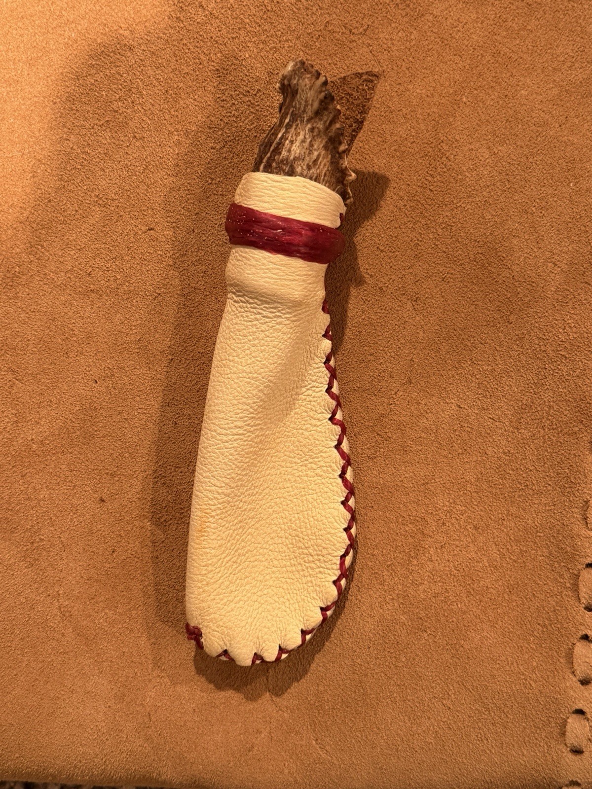 Deer Tan Handmade Shot Bag/Pouch Round Ball, Flintlock, Black Powder, Muzzleload